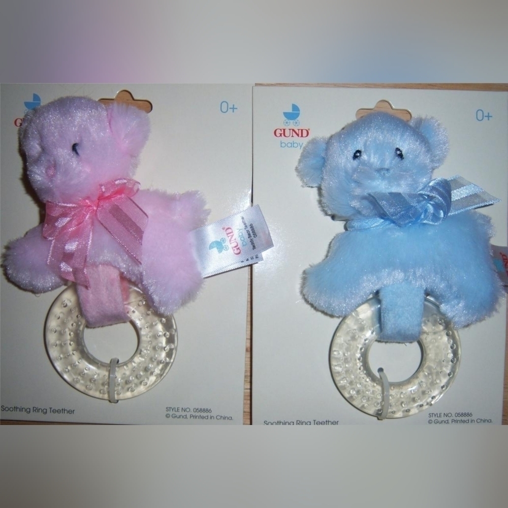 NEW GUND BEAR SOOTHING RING TEETHER For 0+ months